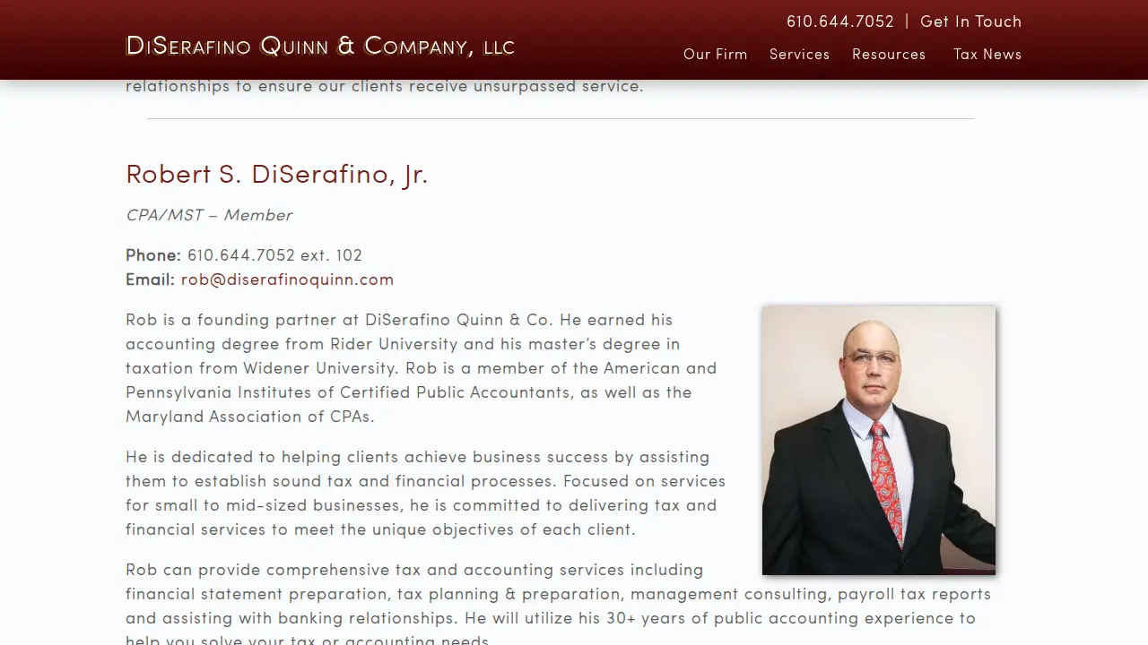 Di Serafino Quinn & Co page