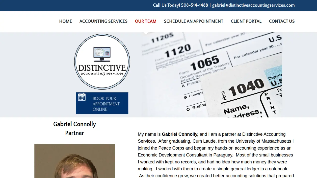 DISTINCTIVE ACCOUNTING SERVICES page