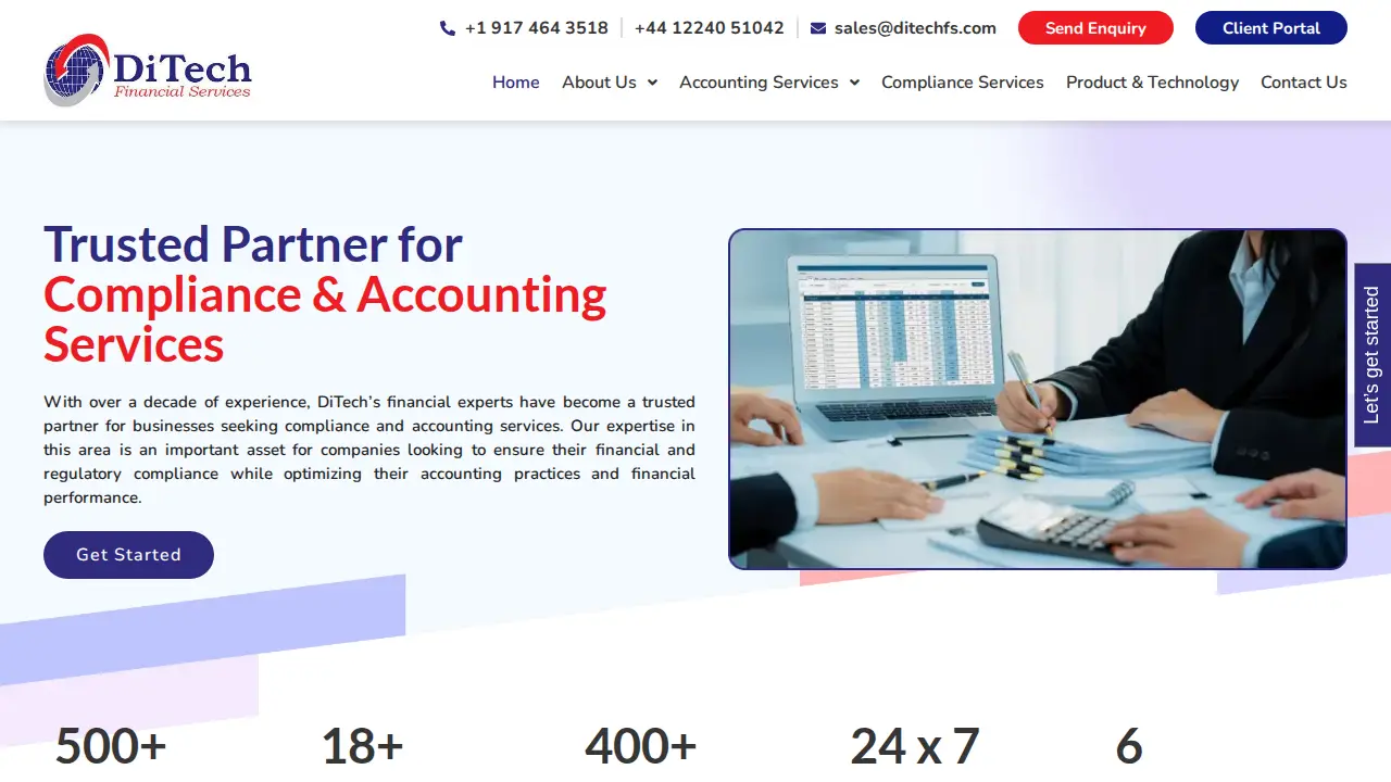 DiTech Process Solutions page