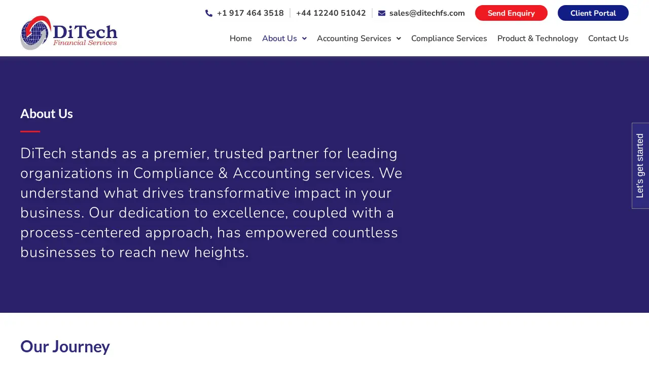 DiTech Process Solutions page