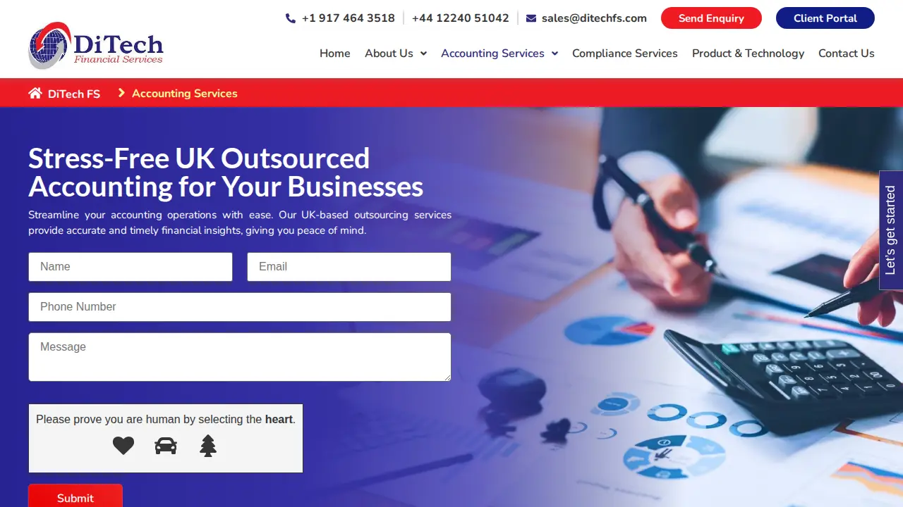 DiTech Process Solutions page