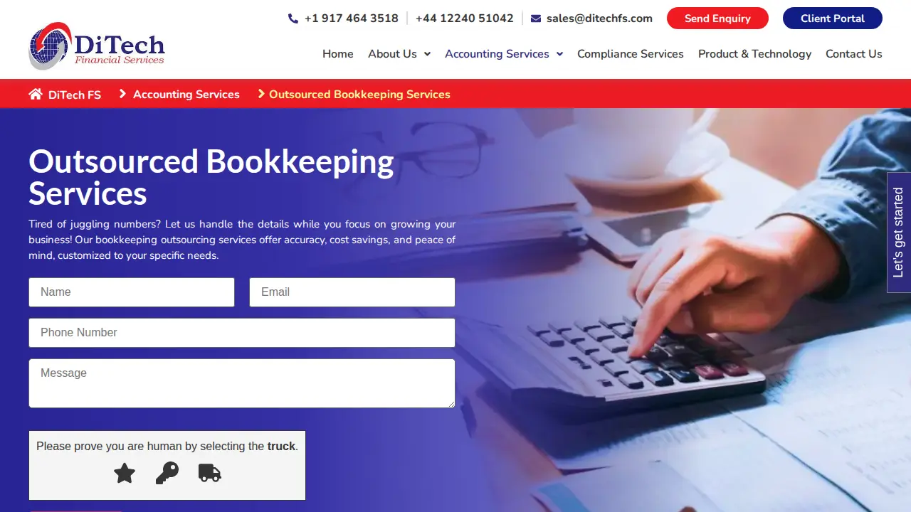 DiTech Process Solutions page