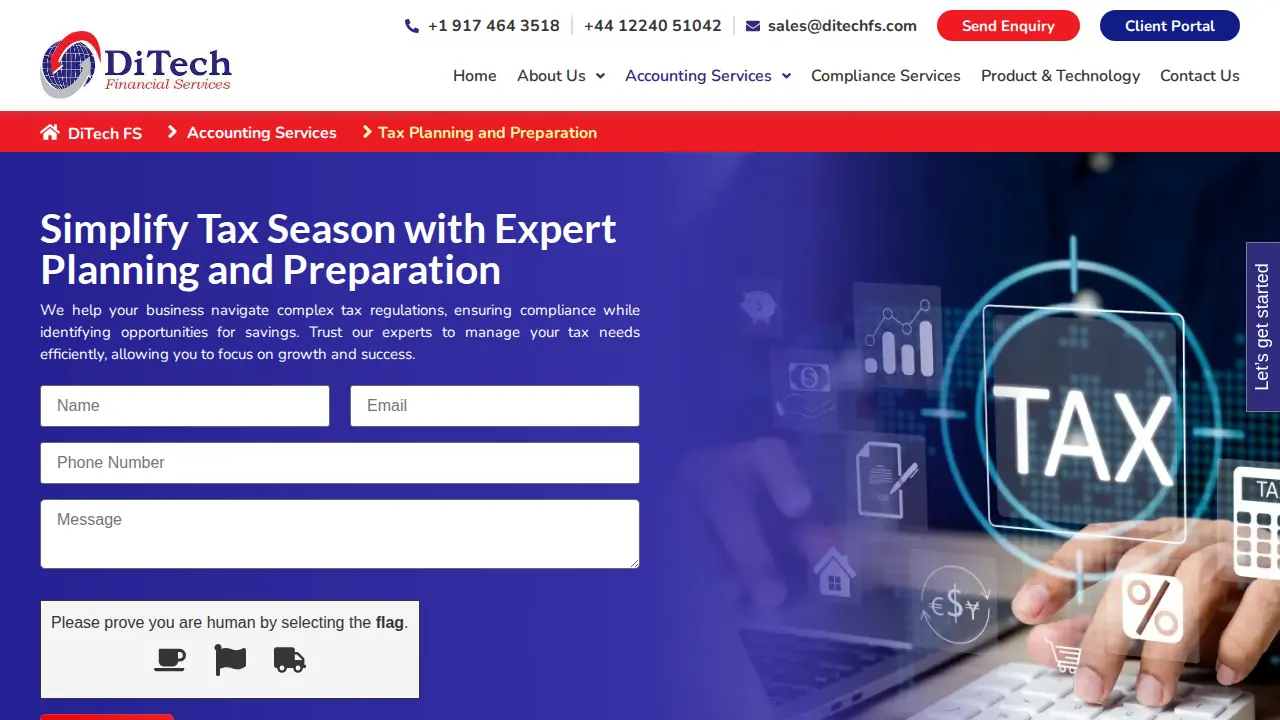 DiTech Process Solutions page