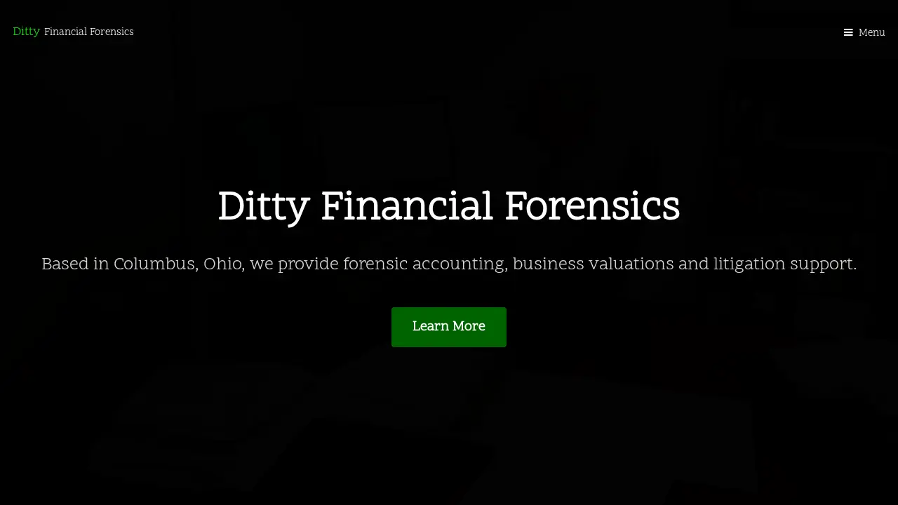 Ditty Financial Forensics page