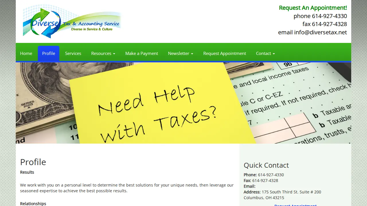 Diverse Tax & Accounting Services, LLC page