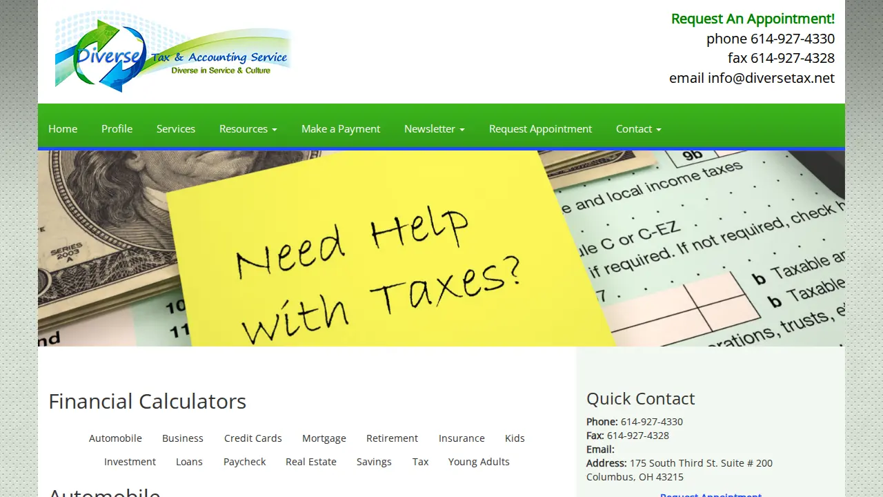 Diverse Tax & Accounting Services, LLC page
