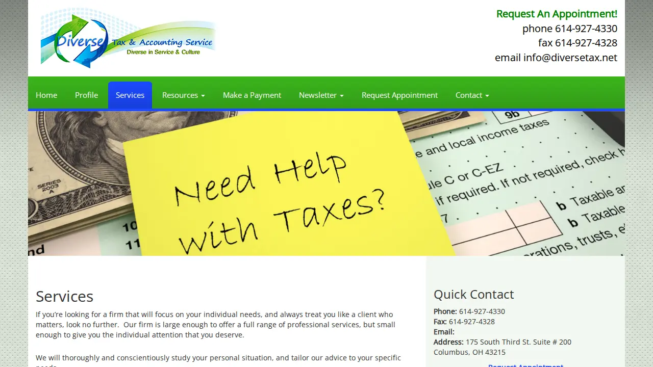 Diverse Tax & Accounting Services, LLC page