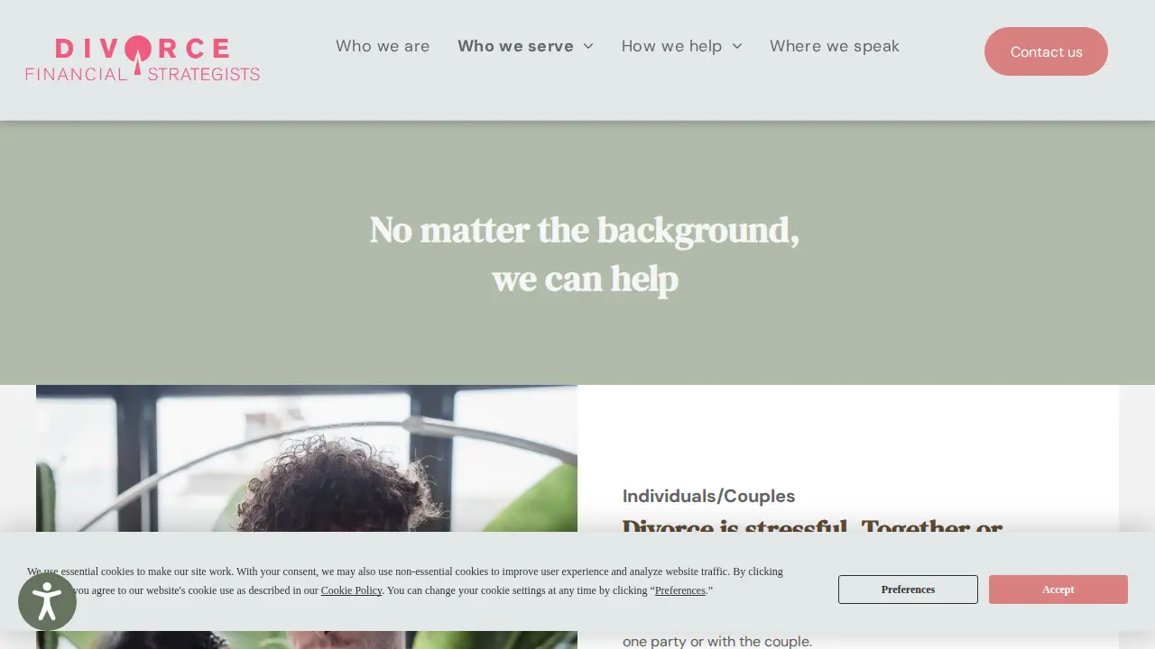 Divorce Financial Strategists page