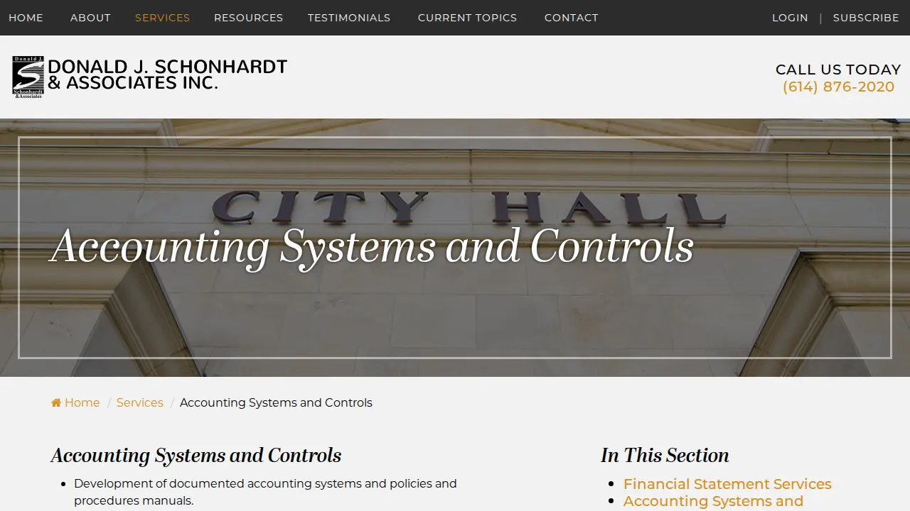Donald J. Schonhardt & Associates Inc. page