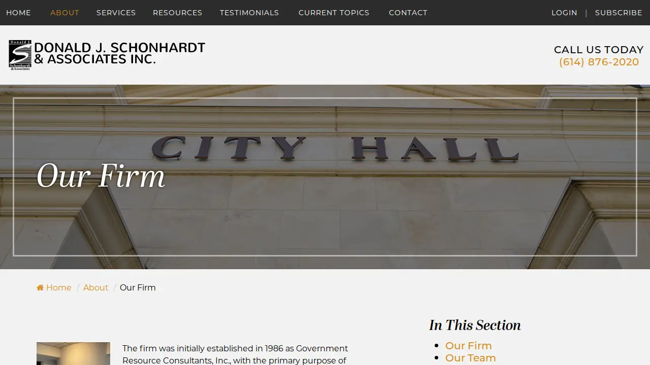 Donald J. Schonhardt & Associates Inc. page