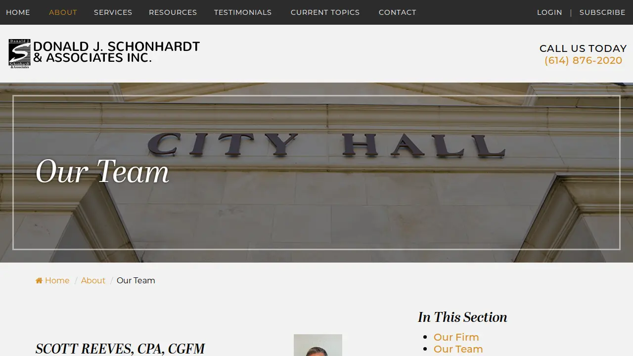 Donald J. Schonhardt & Associates Inc. page