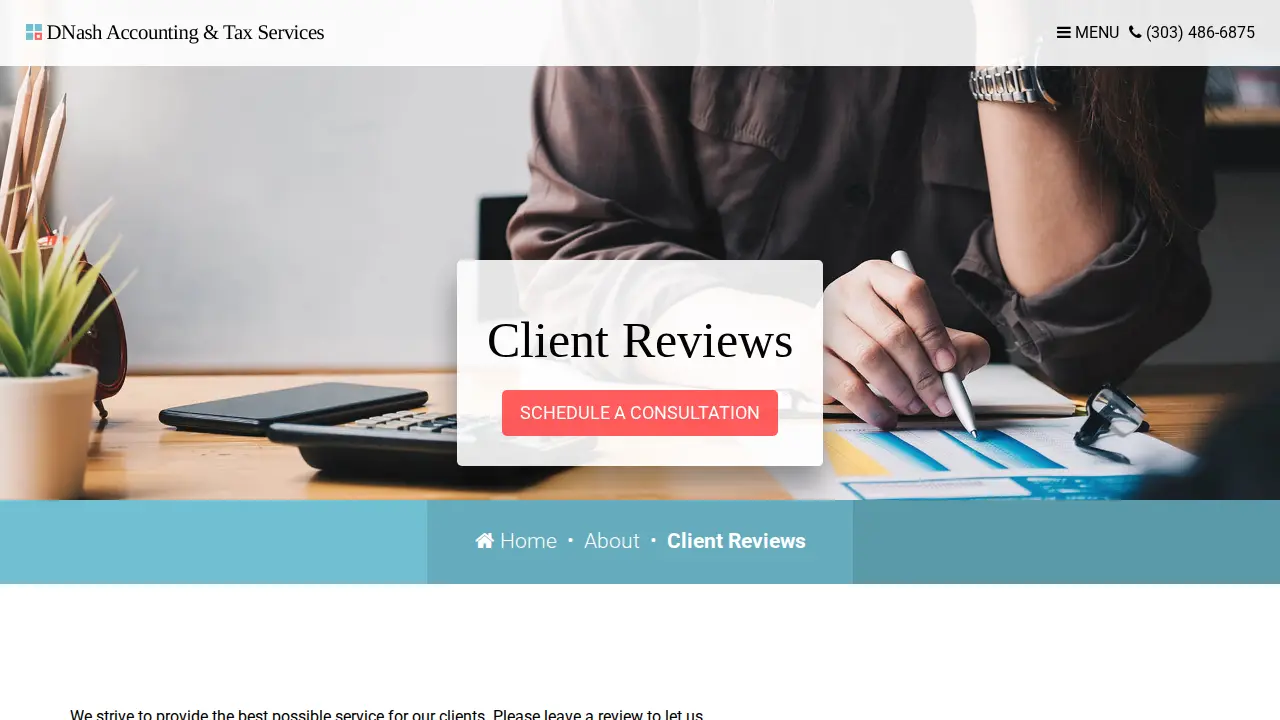 DNash Accounting & Tax Services page
