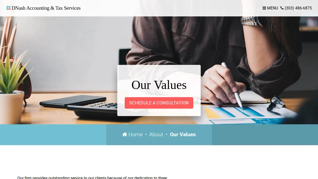 DNash Accounting & Tax Services page