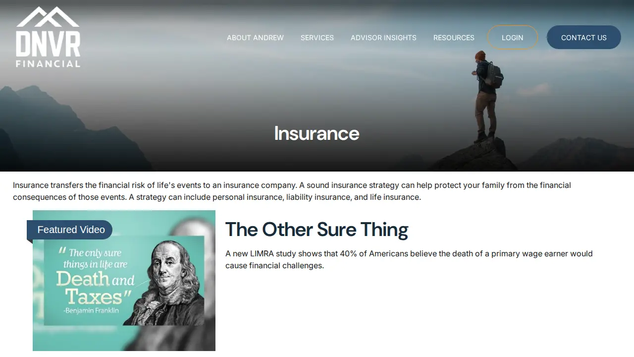 DNVR Financial page