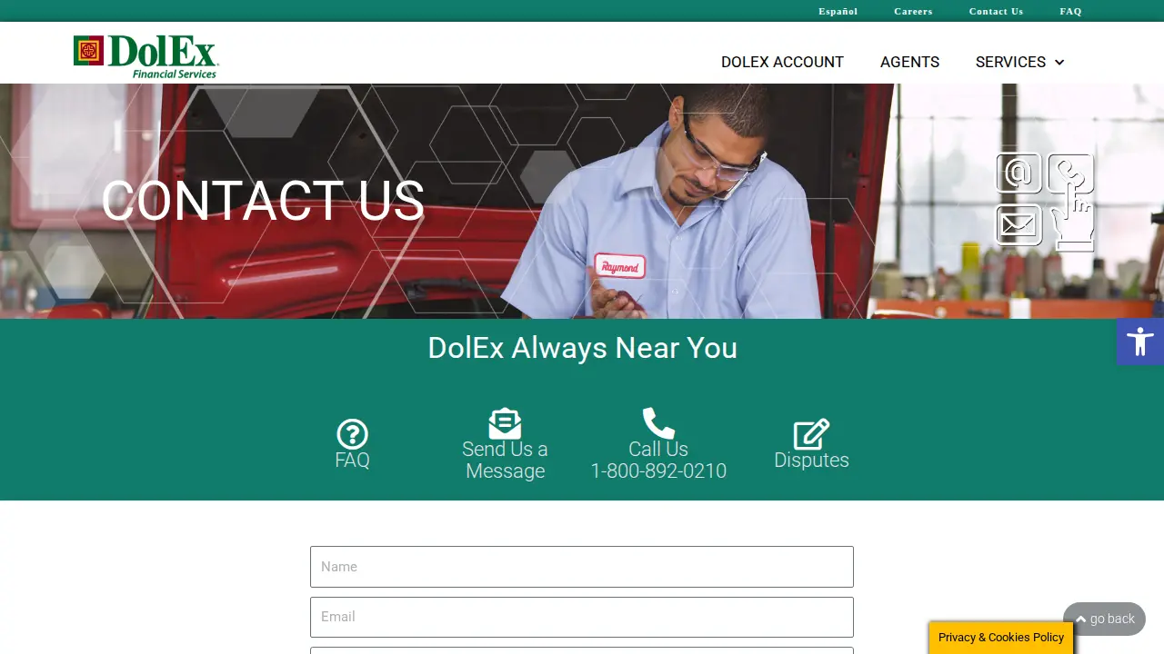 DolEx Agent page