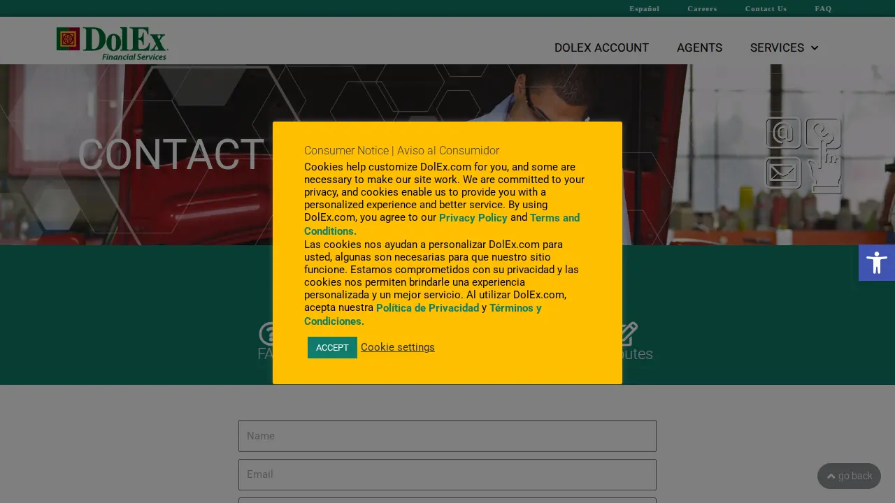 DolEx Agent page