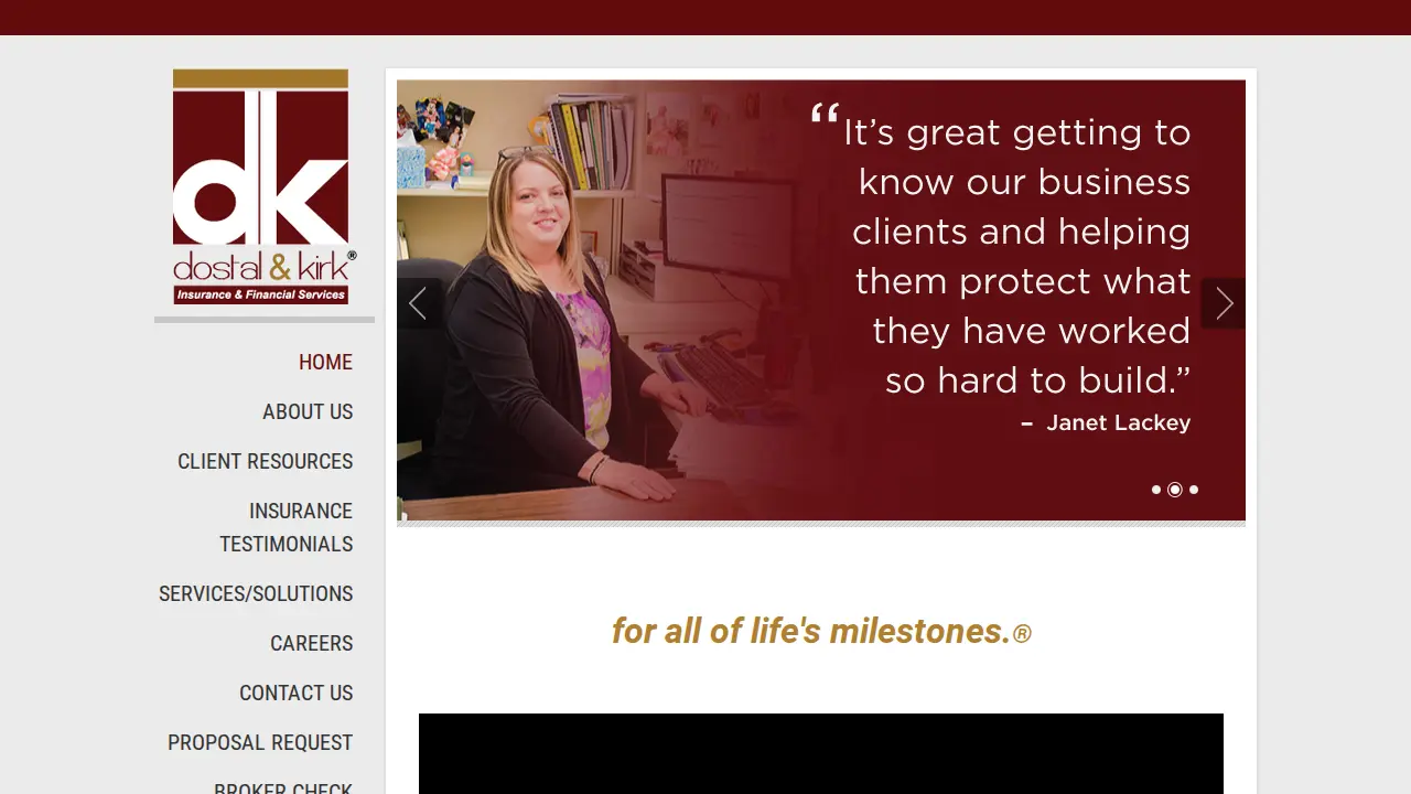 Dostal & Kirk Insurance & Financial Services website