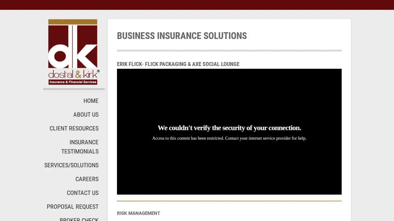 Dostal & Kirk Insurance & Financial Services page