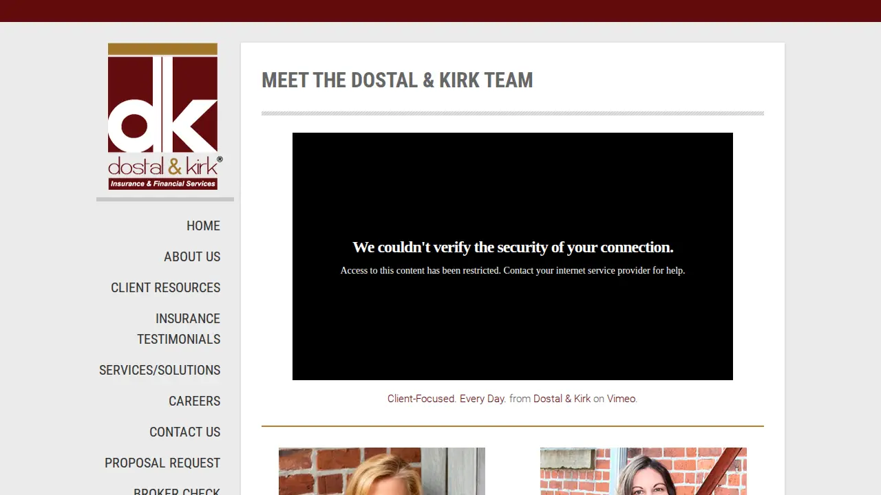 Dostal & Kirk Insurance & Financial Services page
