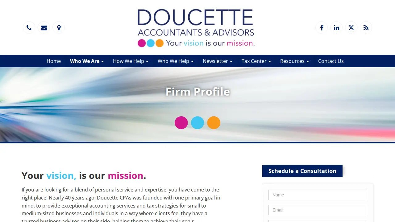 Doucette & Doucette CPAs page
