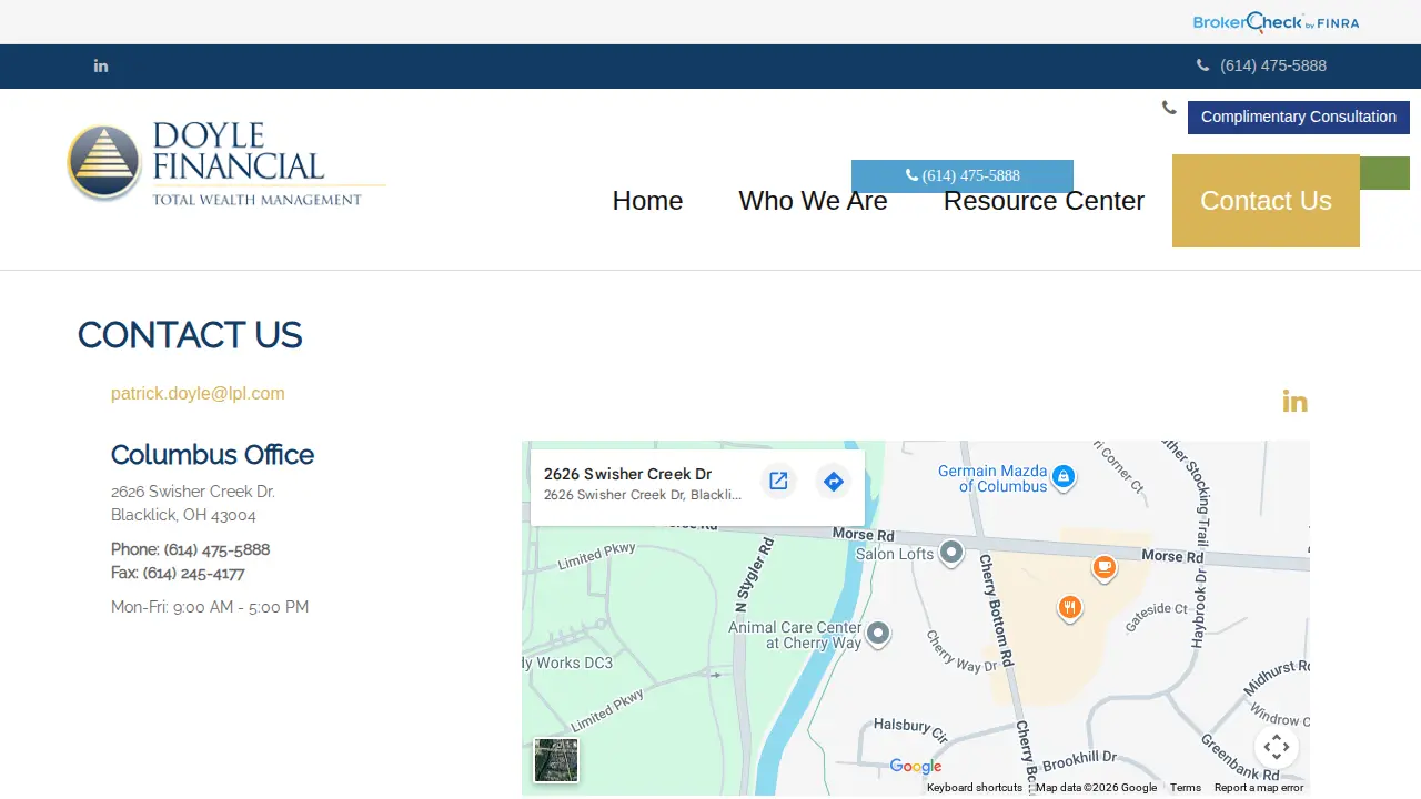 Doyle Financial Services page