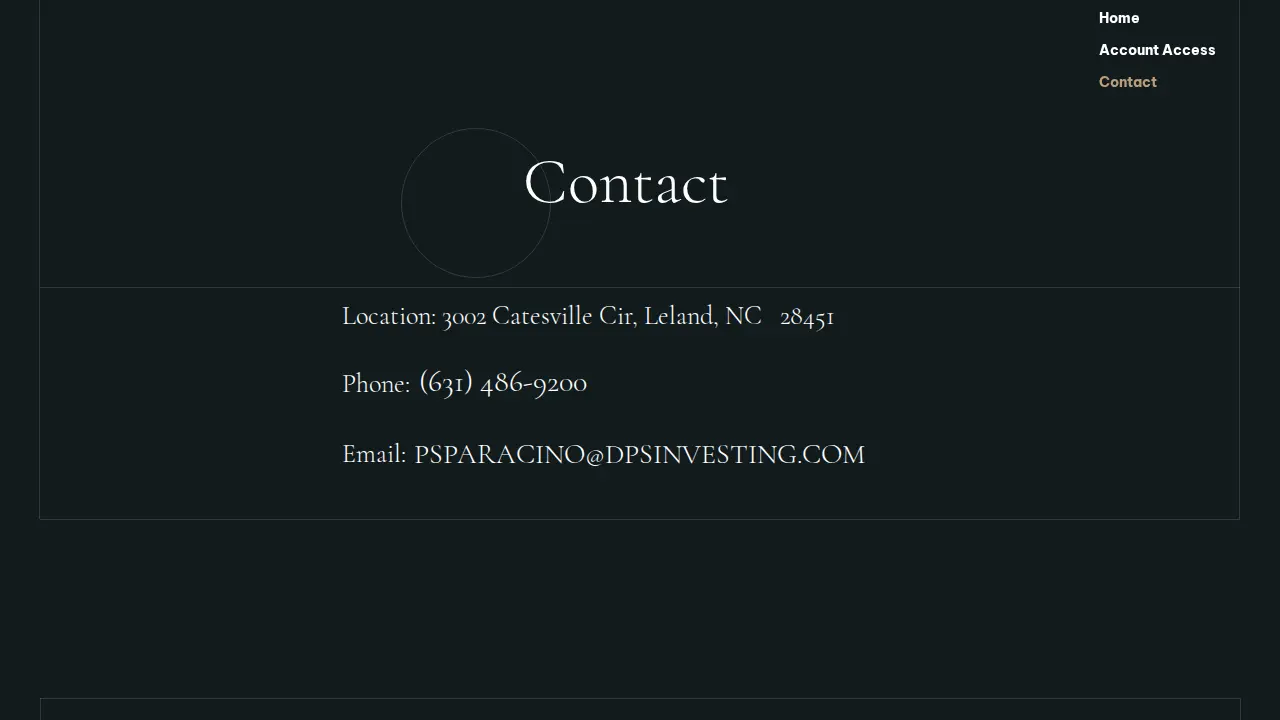 Disciplined Portfolio Solutions, LLC Phil Sparacino page