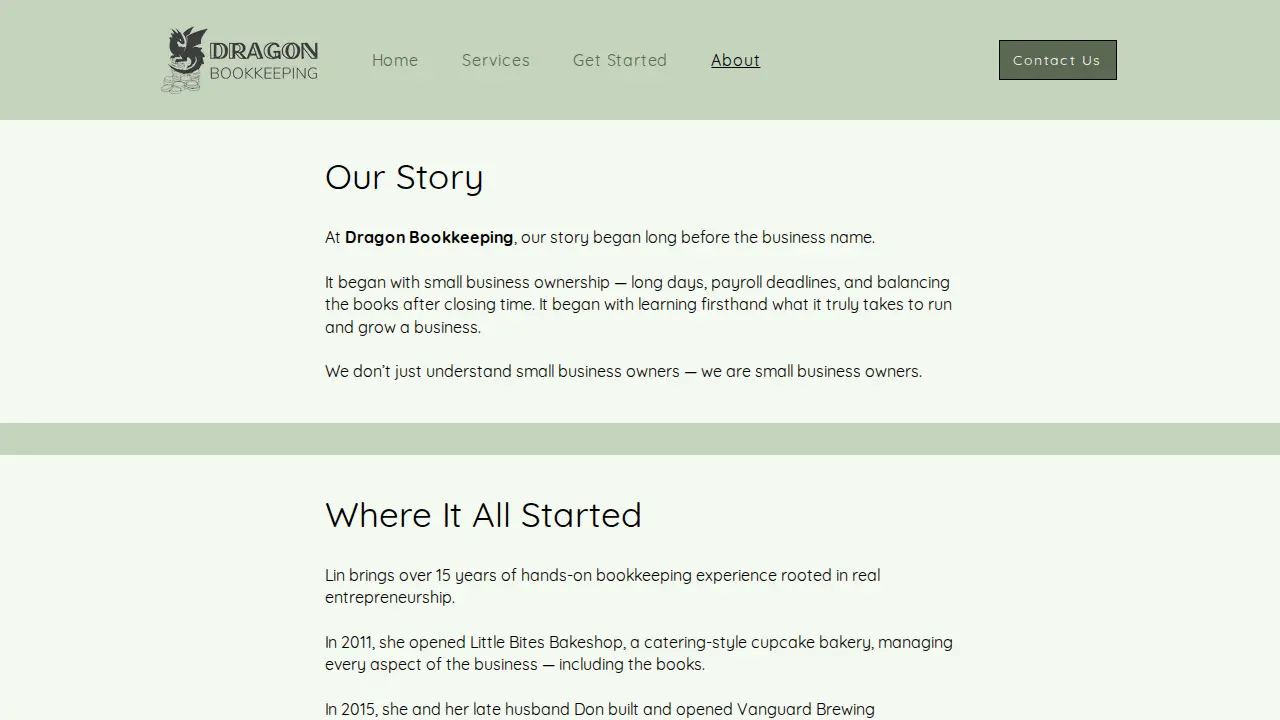 Dragon Bookkeeping page