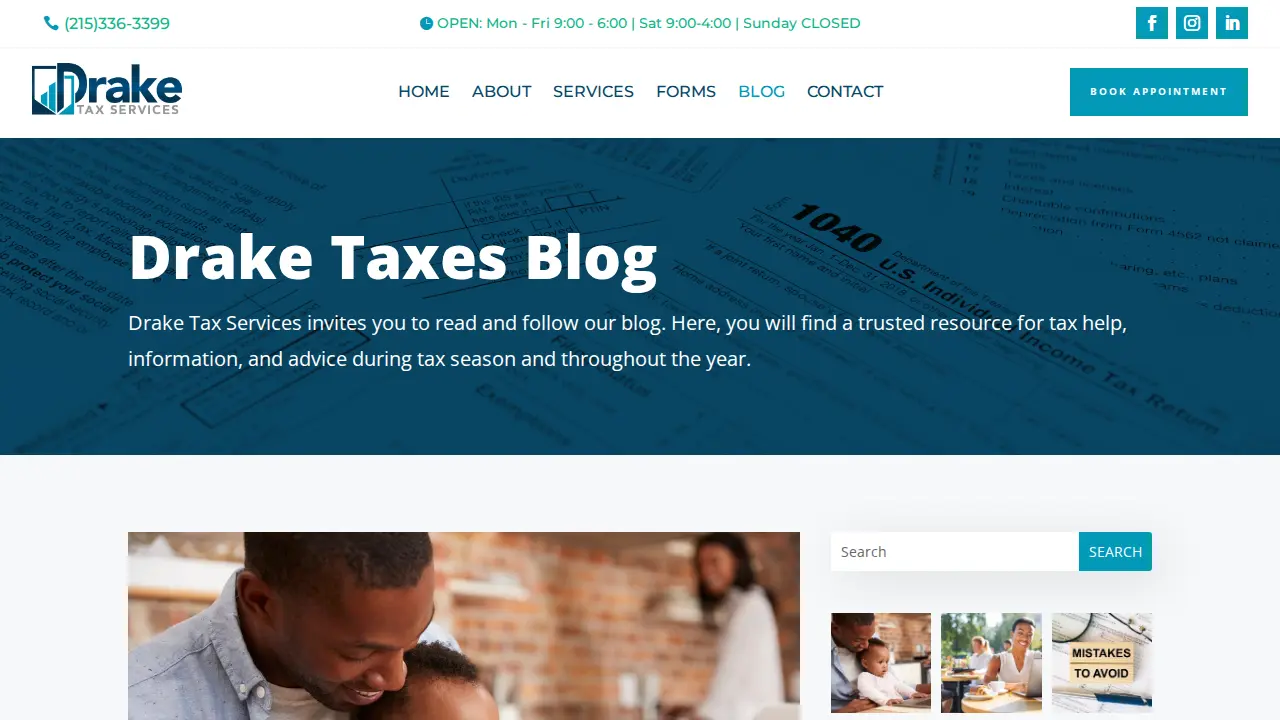 Drake Tax Services page