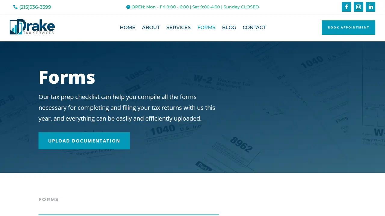 Drake Tax Services page