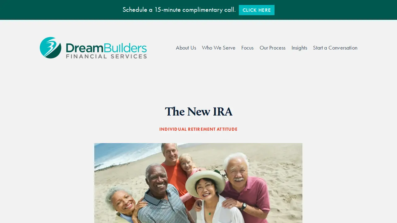 Dream Builders Financial Services page