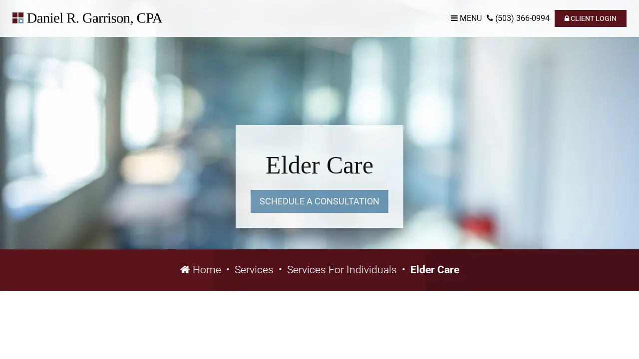 Daniel R. Garrison, CPA page