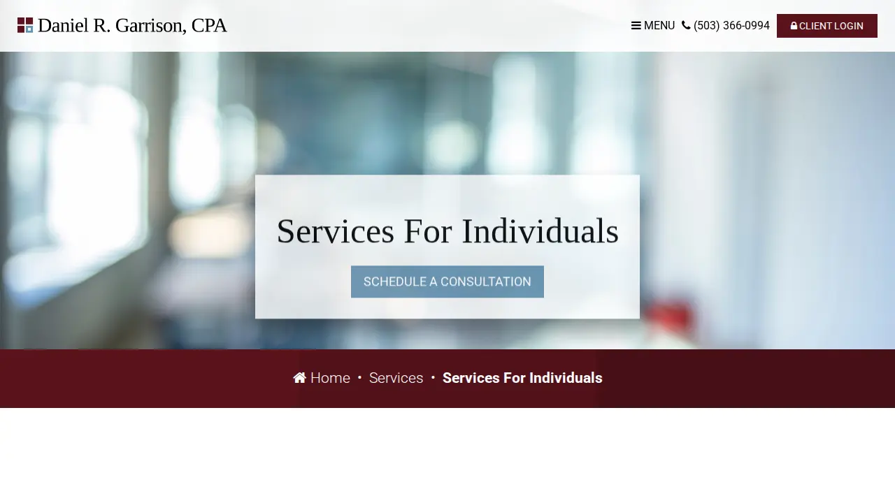 Daniel R. Garrison, CPA page