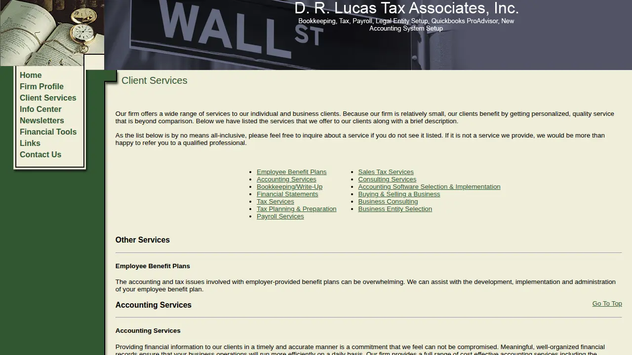 D R Lucas Tax Associates, Inc. page