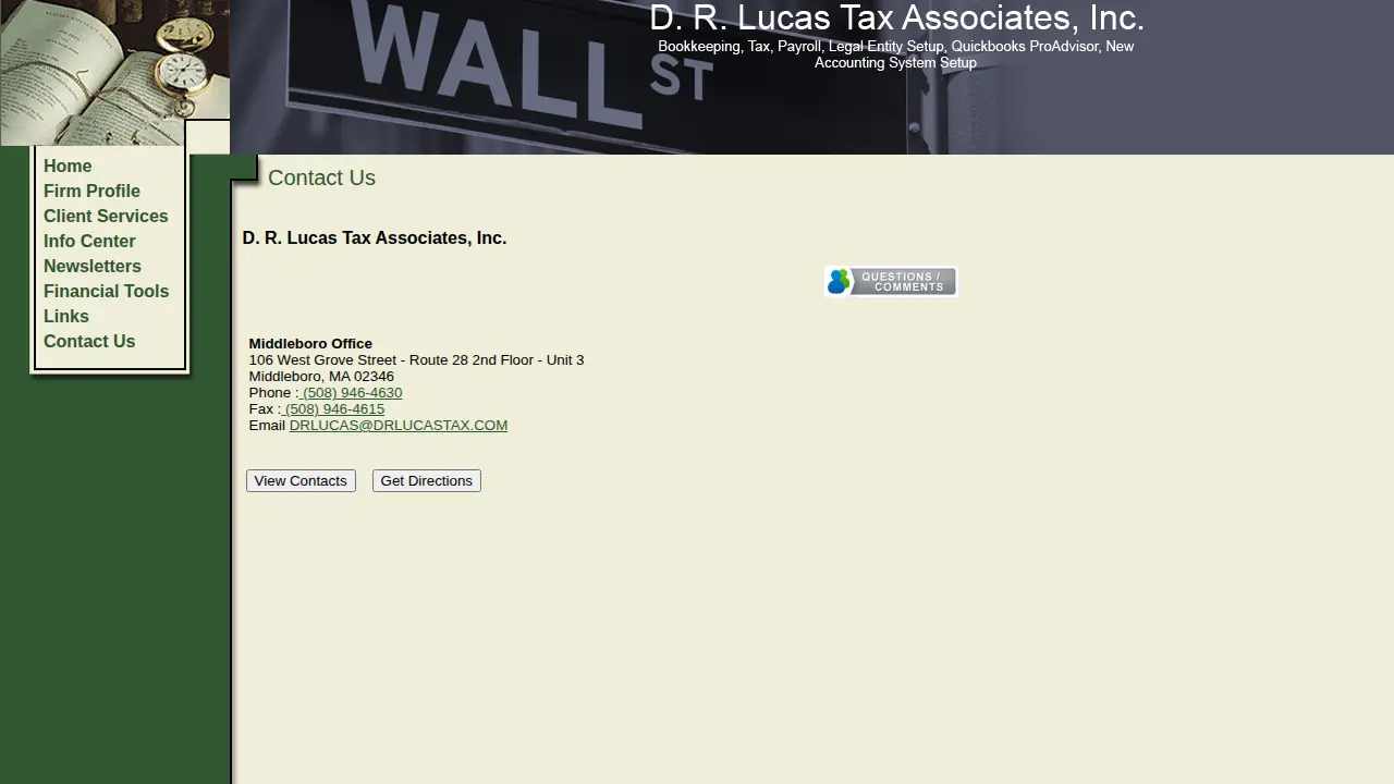 D R Lucas Tax Associates, Inc. page