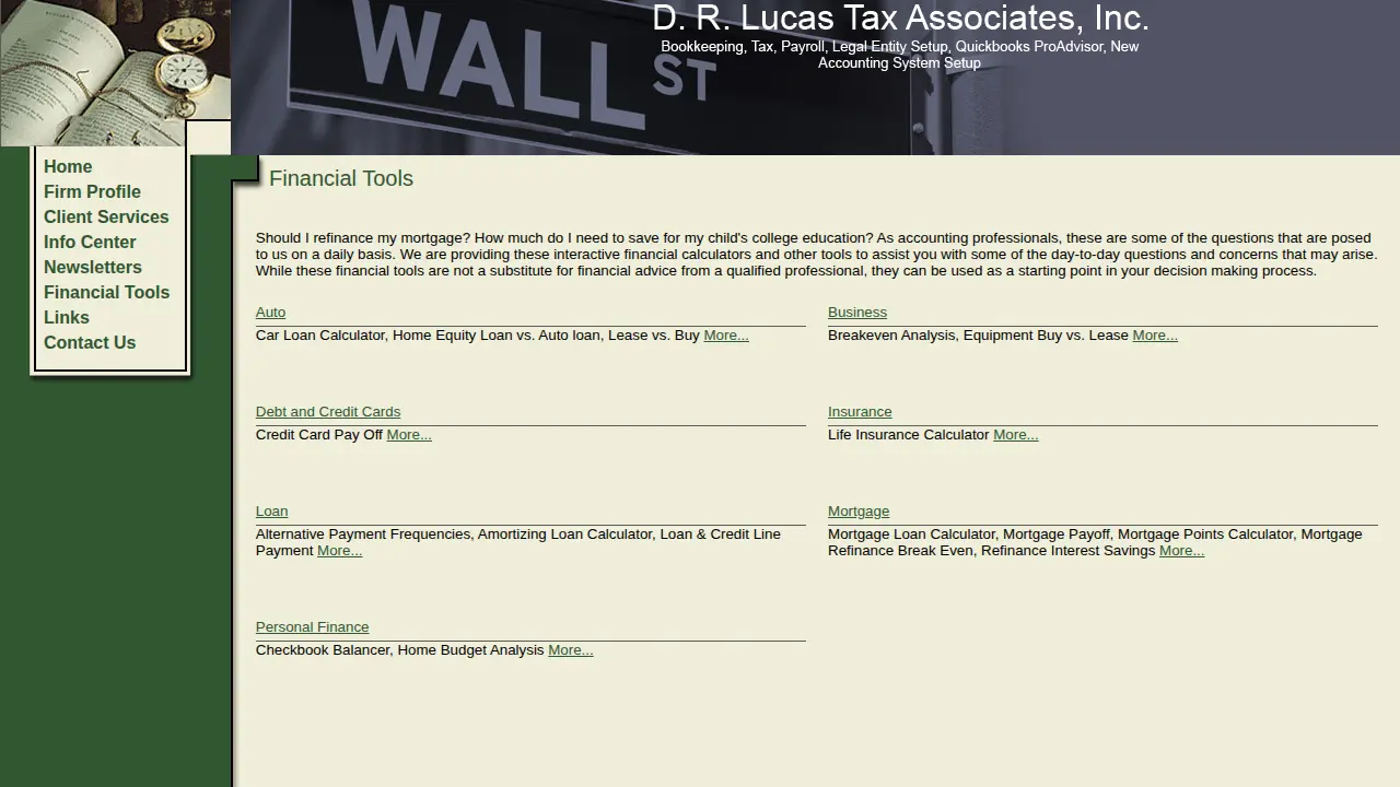 D R Lucas Tax Associates, Inc. page