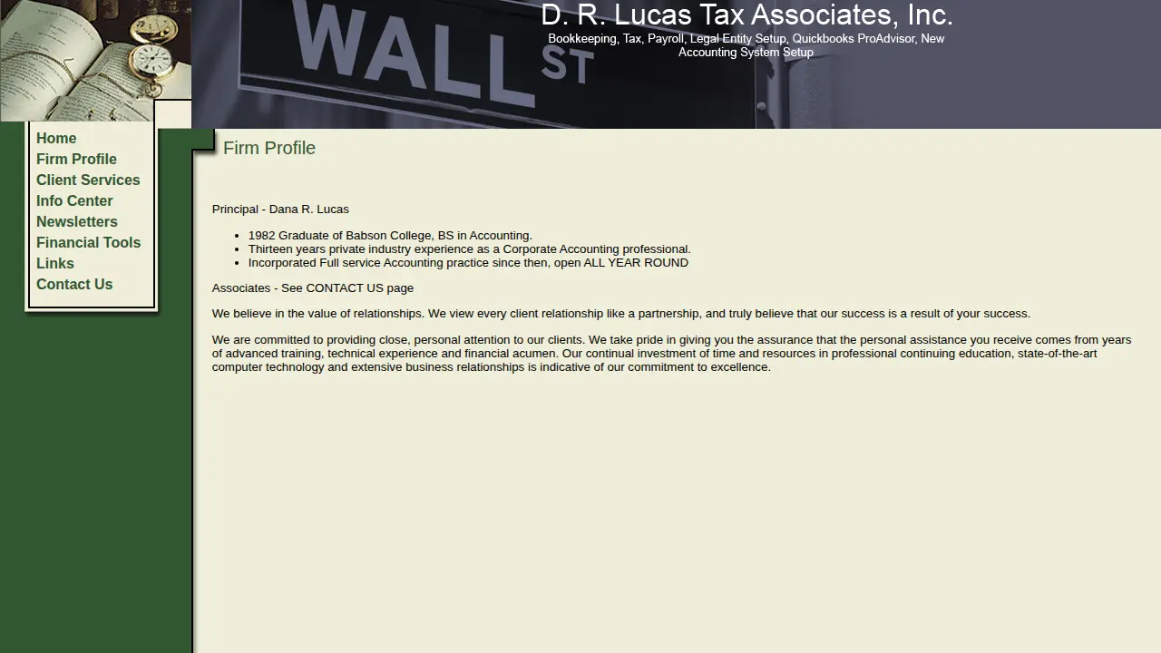 D R Lucas Tax Associates, Inc. page