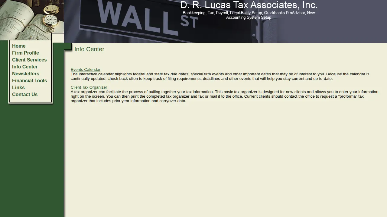 D R Lucas Tax Associates, Inc. page