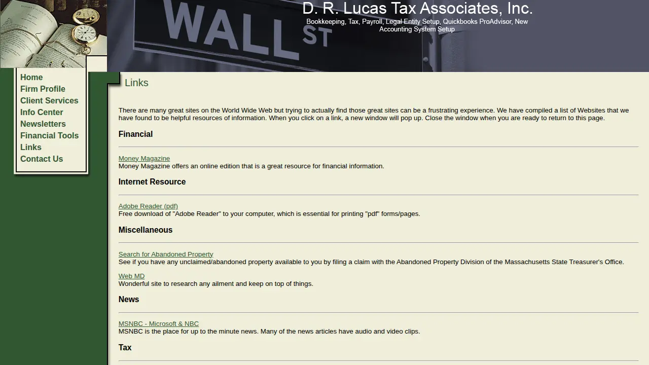 D R Lucas Tax Associates, Inc. page