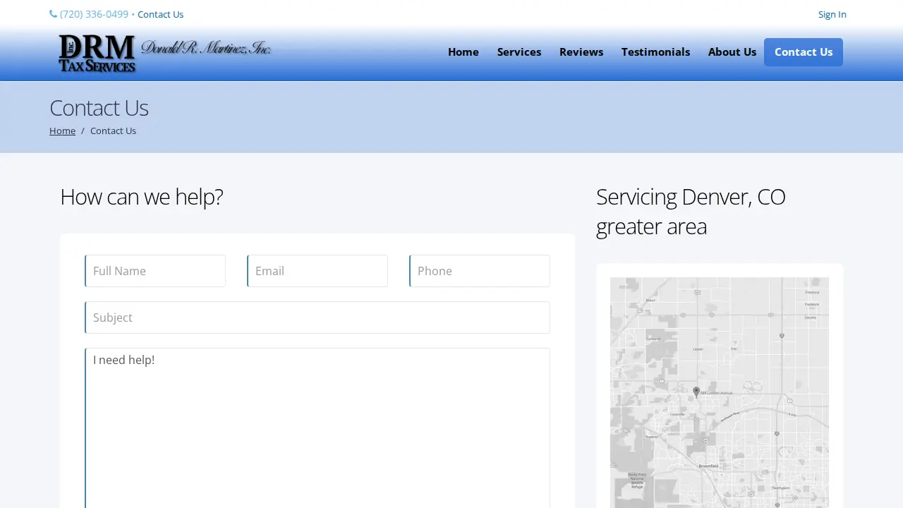 DRM Tax Services, Inc page