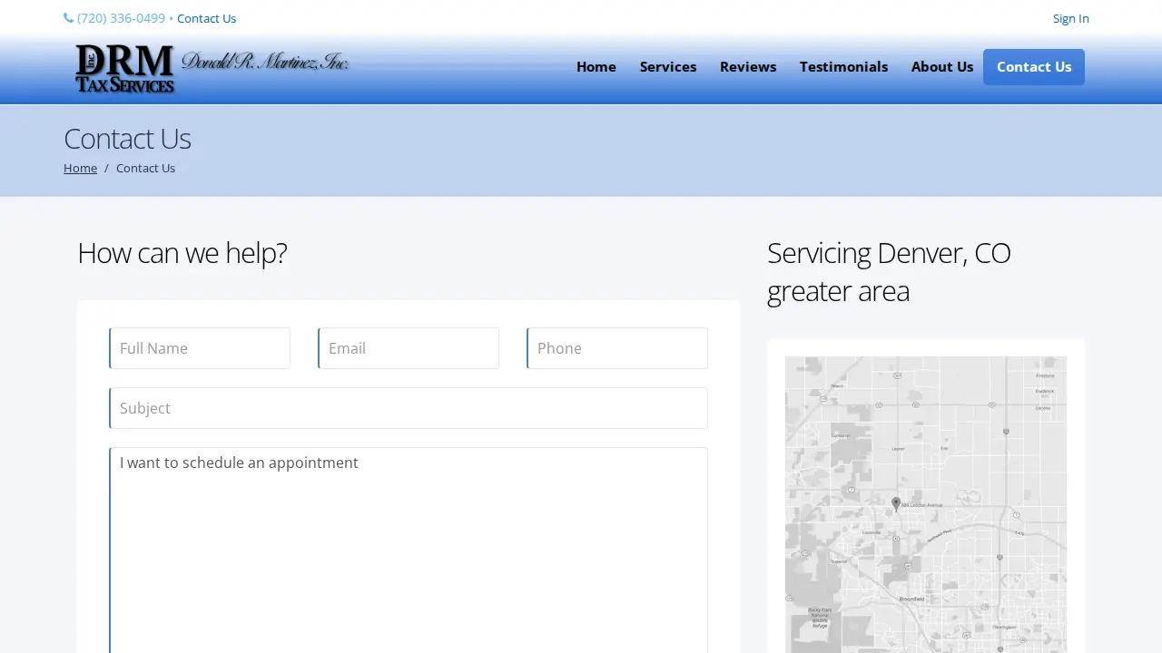 DRM Tax Services, Inc page