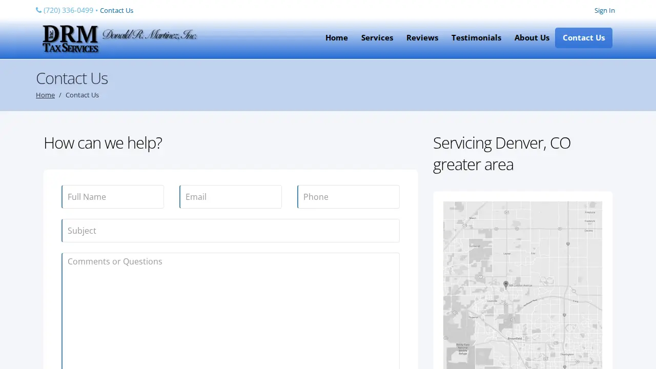 DRM Tax Services, Inc page