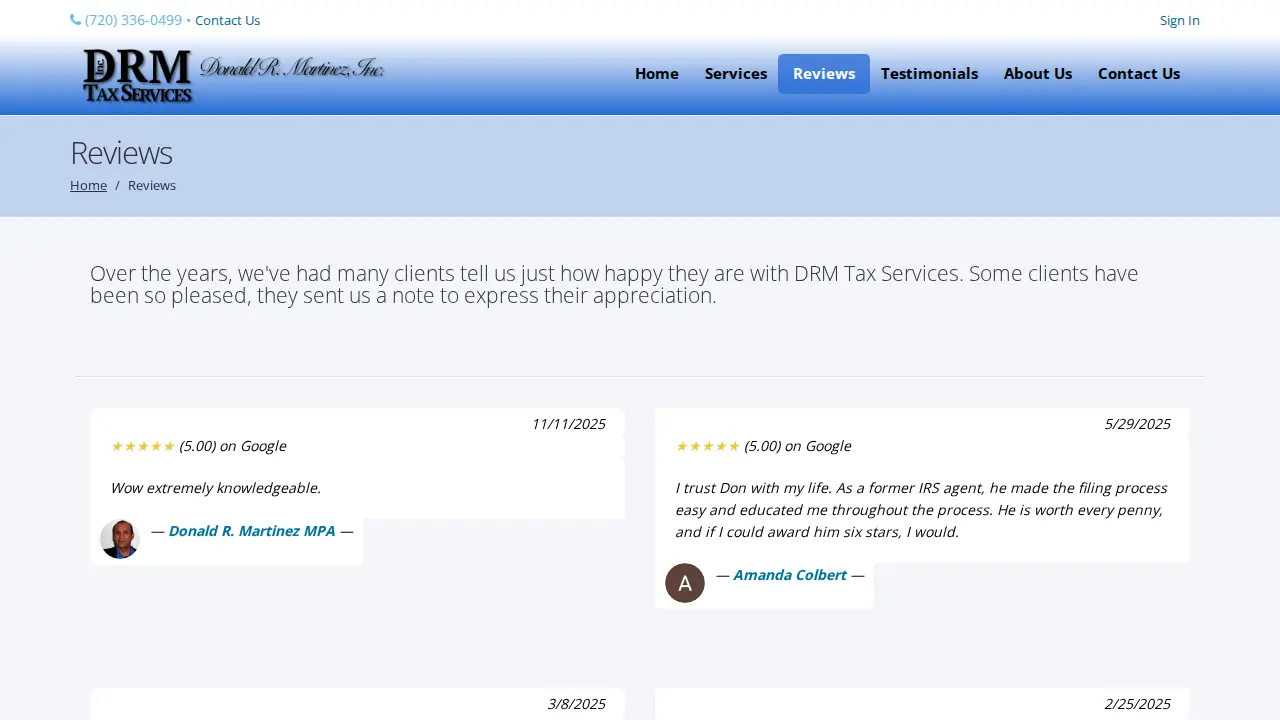 DRM Tax Services, Inc page