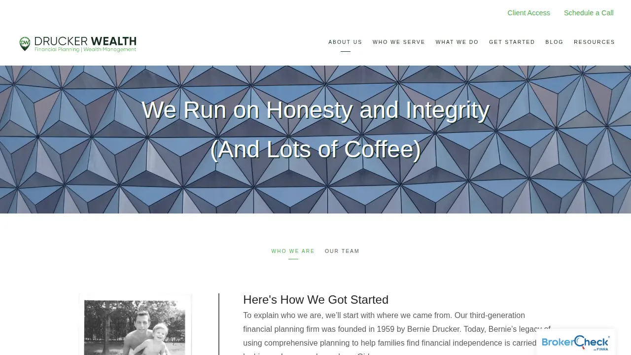 Drucker Wealth Management page