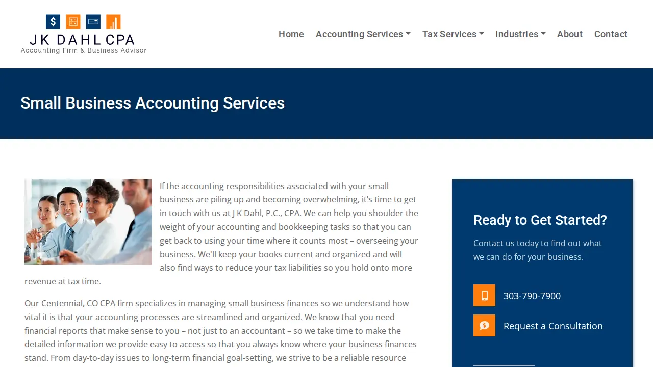 J K Dahl PC CPA page