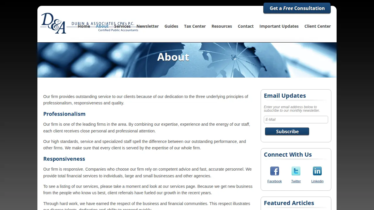 Dubin & Assoc CPAs PC page