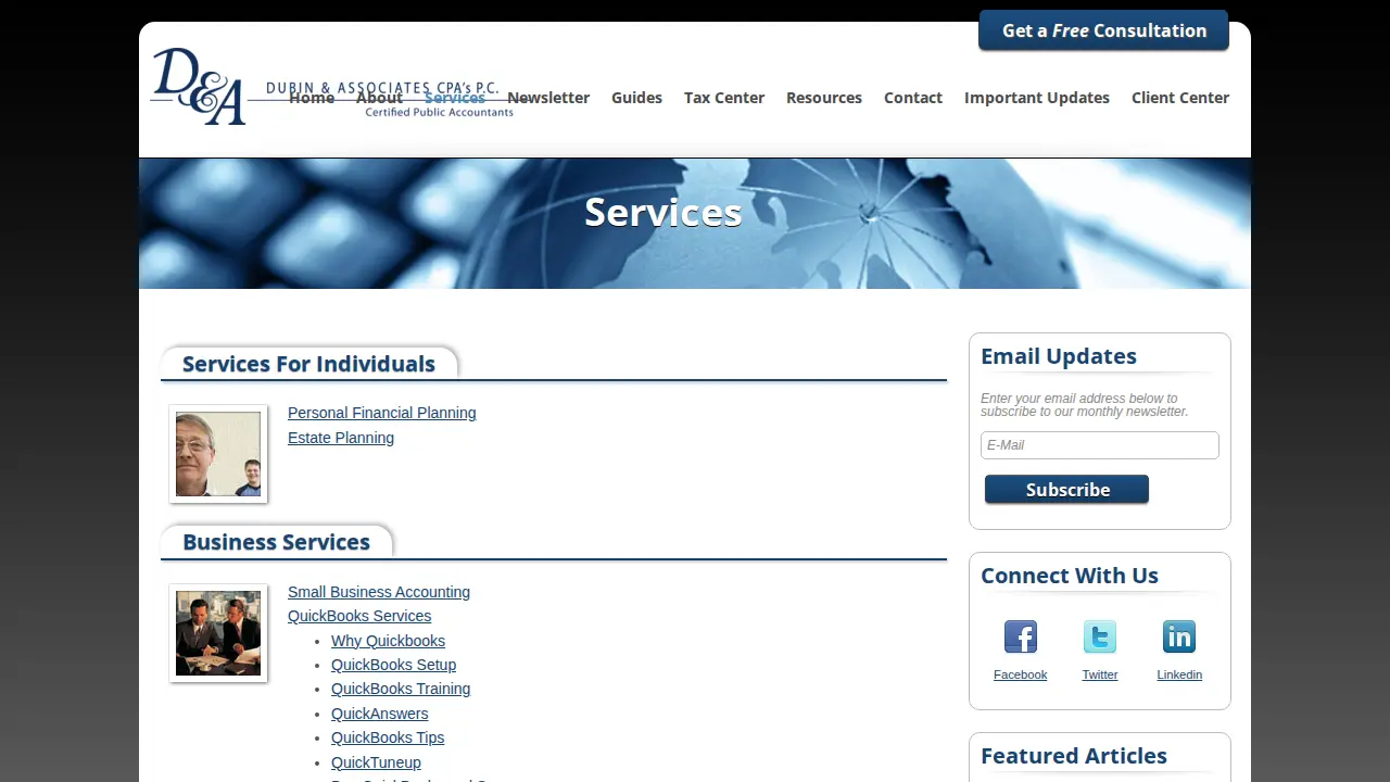 Dubin & Assoc CPAs PC page