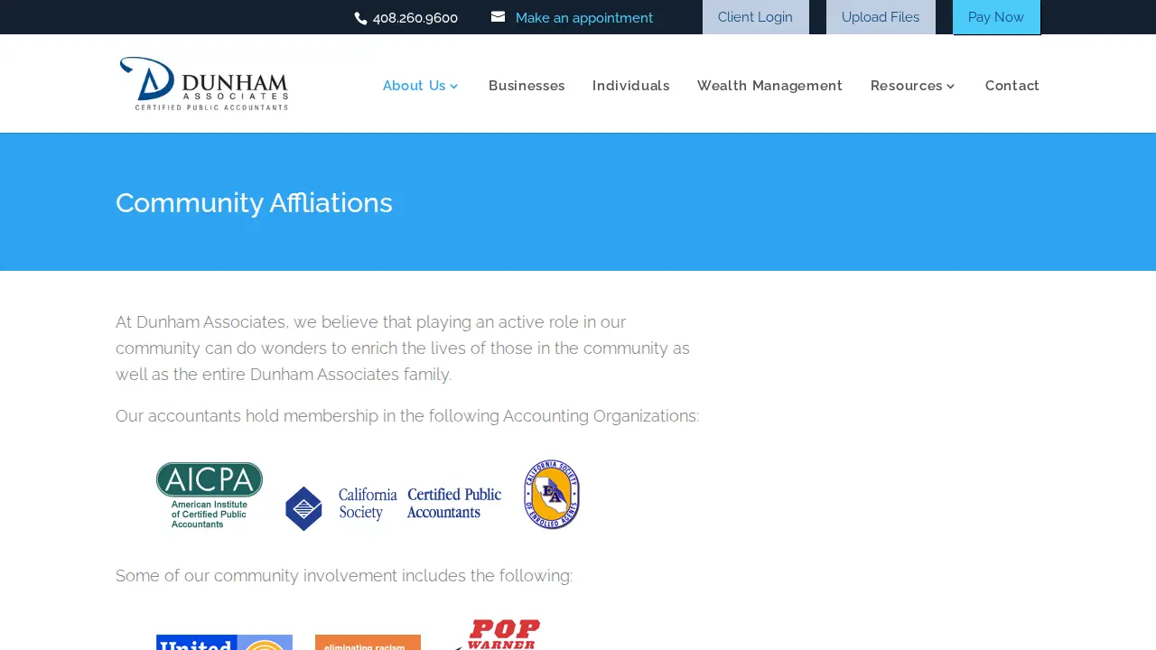 Dunham Associates CPAs page