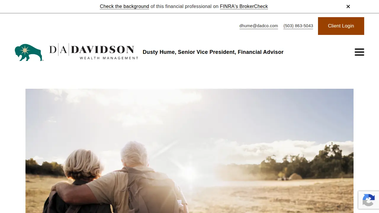 DA Davidson Wealth Management: Dusty Hume, CFP page