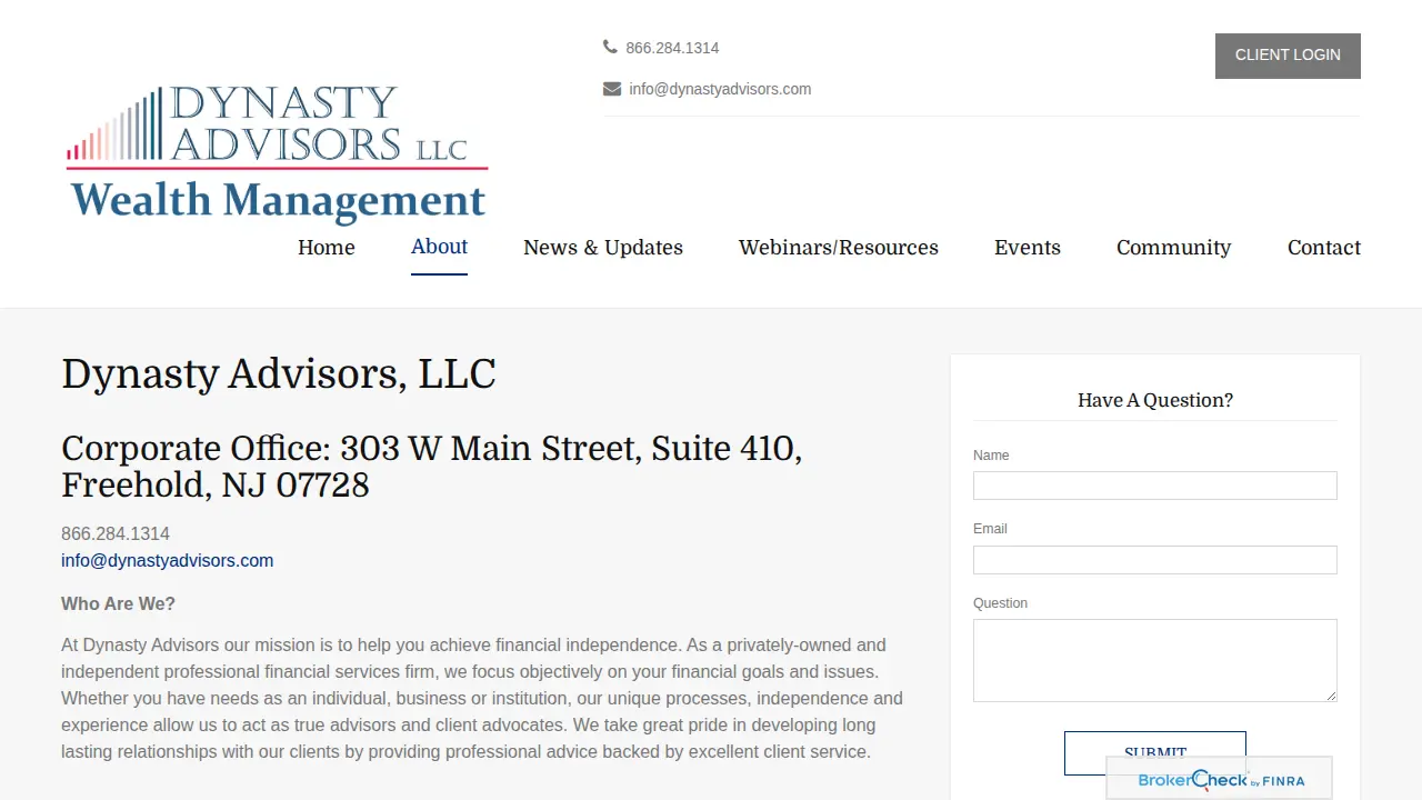 Dynasty Advisors LLC page