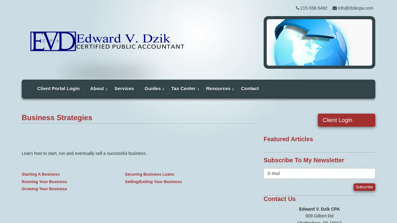 Edward V. Dzik CPA page